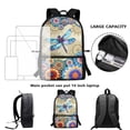 thumbnail image 5 of Uorisanigo School Backpack for Girls 17 Inch, Mandala Dragonfly Children Backpack for Preschool, Kindergarten, Elementary with Adjustable Shoulder Straps for 6-13 Years Old, 5 of 6