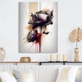 thumbnail image 2 of Designart Red Peony Flower On Abstract Paint IV Canvas Wall Art, 2 of 5