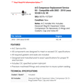 thumbnail image 2 of A/C Compressor Replacement Service Kit - Compatible with 2002 - 2010 SC430 4.3L V8 2003 2004 2005 2006 2007 2008 2009, 2 of 2