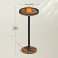 thumbnail image 2 of HOOBRO Small Round Side Table, Drink Table, Coffee Martini Table with Pedestal for Small Spaces in Living Room, Bedroom, Sofa Couch, Rustic Brown BF168BZ01, 2 of 11