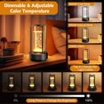 thumbnail image 3 of Portable Metal Table Lamp, 2000 mAh Rechargeable Outdoor Table Lamp Cordless, 3 Color Stepless Dimmable Atmosphere Table Lamps for Patio, Camping, Coffee table decor lamp for Indoor/Outdoor, 3 of 9