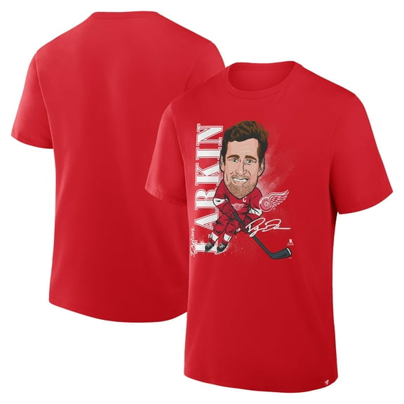 Men's Fanatics Dylan Larkin Red Detroit Red Wings Caricature Player T-Shirt