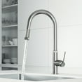 thumbnail image 2 of VIGO Hart Arched Single Handle Pull-Down Spout Kitchen Faucet in Stainless Steel, 2 of 13