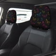 thumbnail image 2 of Kdxio Butterfly Pattern Print 2 Piece Car Head Rest Covers Set Auto Front/Rear Seats Headrest Cover Universal Fit Most Cars,Sedan, SUV, 2 of 9