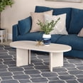 thumbnail image 3 of Evelyn&Zoe Scandinavian 48" Wide Alder White Coffee Table, 3 of 7