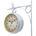 thumbnail image 1 of Horloge Murale Double Face Style Européen pour Fixation Extérieure (Blanc), 1 of 2