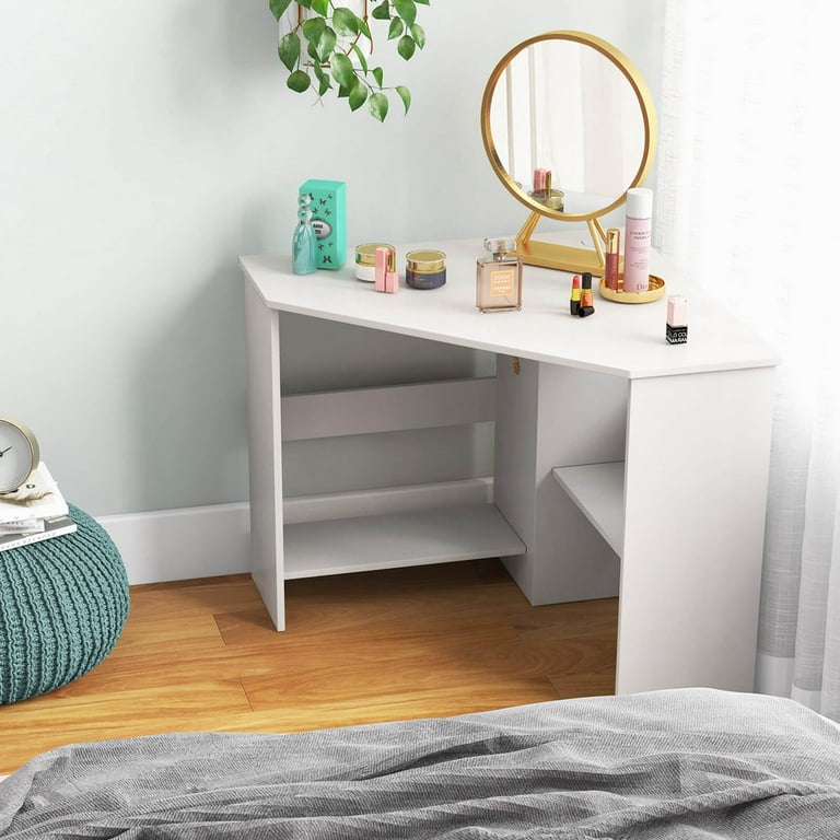 Costway Corner Computer Desk, Triangle Writing Workstation with