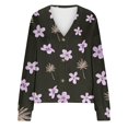 thumbnail image 4 of Cárdigan informal para mujer, chaqueta con botones estampados, abrigo de moda, blusa de poliéster para mujer, 4 of 5