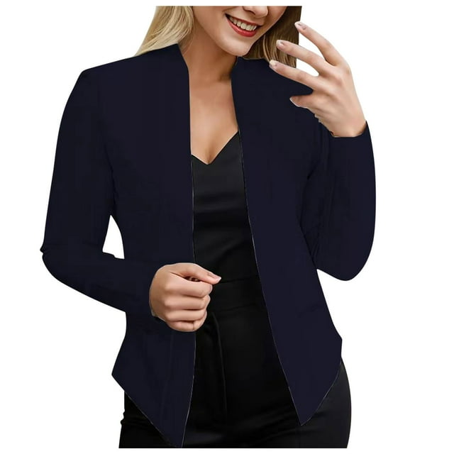 Vestes Décontractées pour Femmes Cardigan Léger à Manches Longues avec Poches Manteau Élégant pour Dames