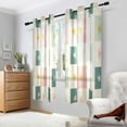 thumbnail image 2 of Yayeee Window Curtains Light Filtering 63"x42" Grommet Panel Pair Home Living Room Decor, Beige Abstract, 2 of 7