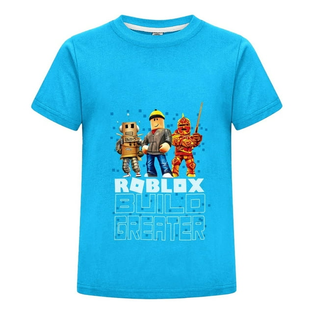 Playera de Algodón para Niño con Estampado de Roblox, Ropa Gamer Infantil con Diseño Divertido, Estilo Casual, Verano, Ideal para Regalo