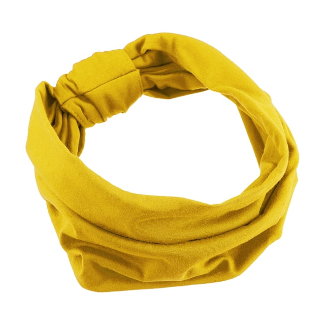 1 Uds diademas, bandas para el sudor, diadema elástica que absorbe la humedad, para deportes de fitness, poliéster, algodón, amarillo