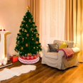 thumbnail image 3 of Christmas Tree Skirt PVC Base Diameter 30Inch Snowflake Elk Knitting Tree Collar  Party Home Decoration, 3 of 9