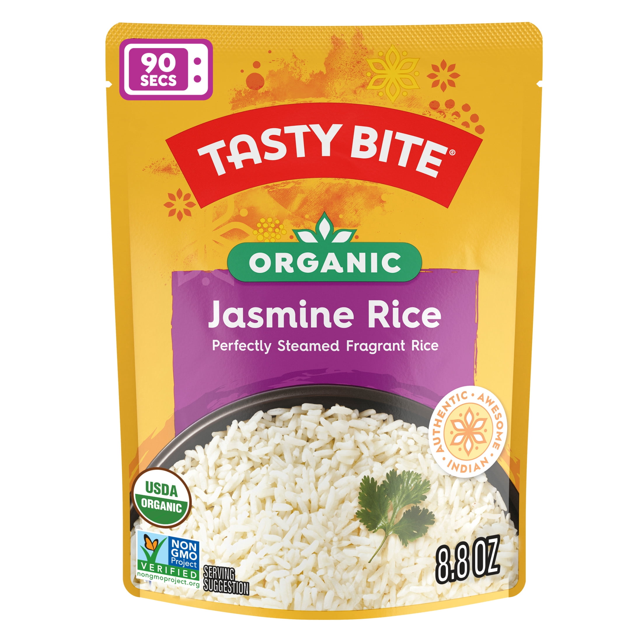 (5 pack) Tasty Bite Organic Jasmine Rice 8.8oz - Fragrant jasmine rice
