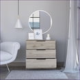 thumbnail image 4 of Dressers, Kaia 3-Drawer Light Gray Dresser with Superior Top | Gray | Particle Board, 4 of 9