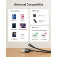 thumbnail image 5 of Anker Powerline+ II Braided Nylon Lightning Charging Cable w/Pouch (10ft), MFi Certified,Black, 5 of 6