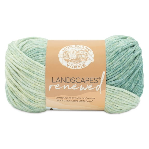 Lion Brand Landscapes Renewed Sweet Mint 542-219AB Soft Recycled Yarn