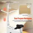 thumbnail image 6 of YEAHIBABY Standing Exercise Bike Desk, Adjustable Height Indoor Cycling Trainer with Laptop Tray, Portable Stationary Fitness Desk for Home Office, Exercise Workstation, Supports 264 lbs, 6 of 11