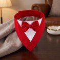 thumbnail image 4 of Pet Suit Tie Adjustable Collar, Dog Tuxedo Dress Up for Dog Cat Daily Wear Festival Party Photo Prop Red S, 4 of 5