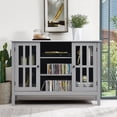 thumbnail image 4 of Mueble de madera Costway para TV hasta 50' gris, 4 of 8