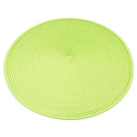 

4Pcs Dining Table Mat Woven Placemat Pad Heat Resistant Bowls Cups Coaster Table for Home Party Supply(Green)