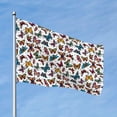 thumbnail image 2 of Vsdgher Cute Butterfly Print Outdoor Decorative Flag 4x6ft, Suitable for outdoor decoration, can be hung indoors, on outdoor lawns, balconies, parties, 2 of 5