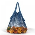 thumbnail image 1 of Mesh Grocery Bags, Reusable Produce Bags, Long Handle Net Tote Bags, Cotton String Bags, Fruit and Vegetable Bags (Portable/Washable/Durable), 1 of 8