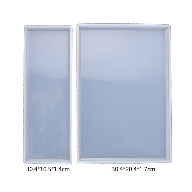 Techinal Silicone Resin Tray Mold Epoxy Resin Casting Mold for DIY Vanity Tray Jewelry Tray Serving Board and Serving Tray Mold