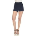 thumbnail image 2 of White Mark Women's Tailored Front Button High Waist Shorts, 2 of 4