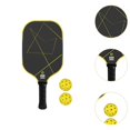 thumbnail image 4 of Pickleball 1 Paddle With 2 Pickle Balls For Practice Beginners Indoor, Yellow - Sporting Goods, Anti Slip Handle, Ensuring Optimal Holding Performance, 4 of 5