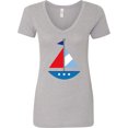 thumbnail image 3 of Inktastic Sailboat Cute Women's V-Neck T-Shirt, 3 of 5