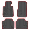 thumbnail image 1 of San Auto Alfombrilla De Coche Para Bmw Serie 3/4 Ajuste Personalizado F30 F31 F32 F33 F36 320I 328I 335I 2012-2013-2014-2015-2016-2017-2018 Juego De Revestimientos De Piso De Goma Negro Y Rojo Para To, 1 of 3