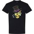 thumbnail image 3 of Inktastic Mardi Gras Skull with Cigar T-Shirt, 3 of 5