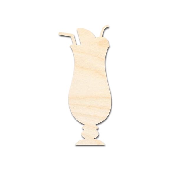 Unfinished Wood Daquari Shape | DIY Craft Cutout 4" / 1/4"