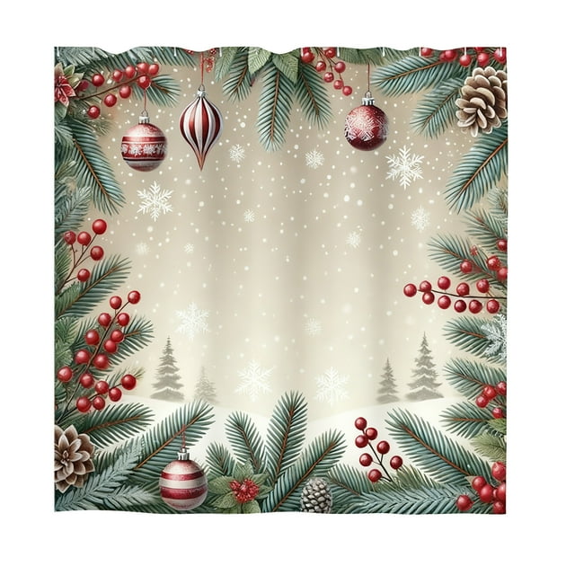 Rideau de Douche Bleu Design Traditionnel Bleu Matériau Polyester 35,43 X 70,87 Pouces avec 12 Crochets Installation Sans Perçage Résistant à l'Eau