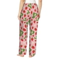 thumbnail image 3 of Daiia Strawberries Women's Sleep Pant with Pockets and Drawstring,Pajama Pants-Medium, 3 of 9