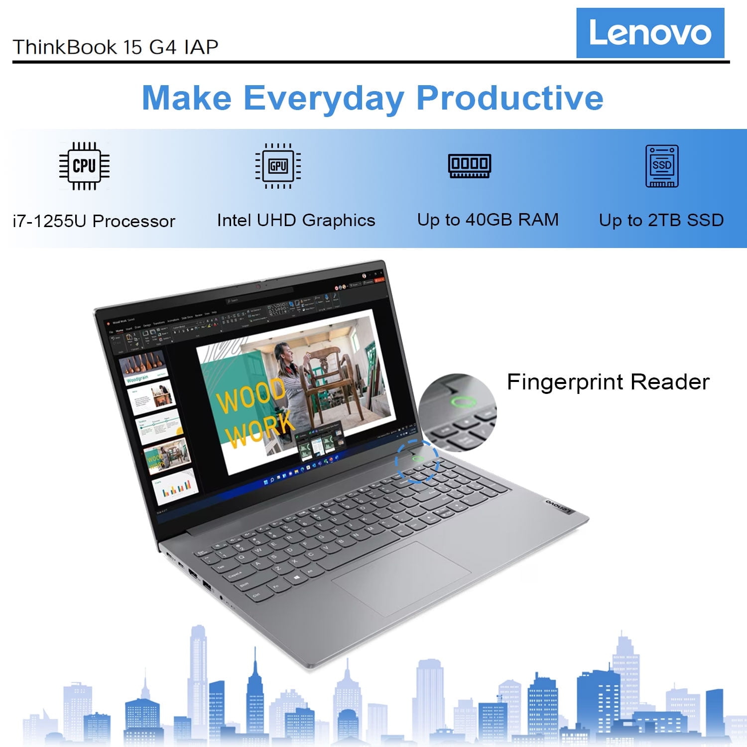 Lenovo ThinkBook 15 Gen 4 Business Laptop, 15.6
