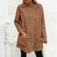 thumbnail image 2 of Sweaters For Women Hoodless Sweatshirt Winter Sweater Fleece Thickening Plus Size Coat Jacket Plush Warm And Comfortable For Christmas Daily Casual Work Autumn Winter Holidays M Womens Sweaters, 2 of 9