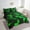 Green, variant on Black and Red Bed in a Bag 7pcs Modern Abstract Bedding Set, 3D Glowing Plaid Full Size Comforter Set Gradient Grid Bedding Comforter Sets, Neon Square Bed Set