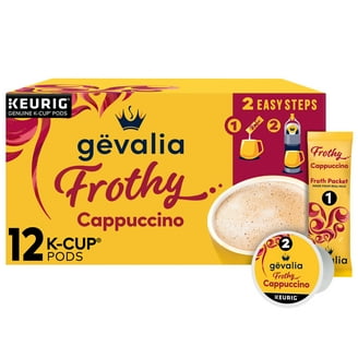 Gevalia Cappuccino Espresso K-Cup Pods & Milk Froth Packets Kit, 9