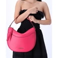 thumbnail image 2 of MIchael Kors Dover Large Half Moon Shoulder Bag Hobo Electric Pink Leather, 2 of 8