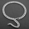 thumbnail image 5 of 9-20MM Heavy Stainless Steel Silver Cuban Curb Chain Men's Necklace Or Bracelet, 5 of 9