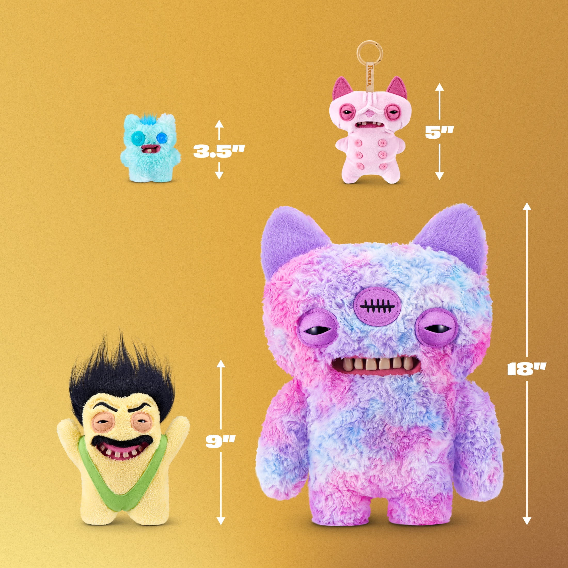 Fuggler Fugg Stars Series 2 9 Inch Plush Collectible Toy (Fugrat) by ZURU Featuring Funny Ugly Monster Design with Wild Expressions, Unique Personalities, and Chaotic Style for Fans and Collectors