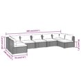 thumbnail image 4 of vidaXL 7 Piece Garden Lounge Set with Cushions Poly Rattan Black, 4 of 5