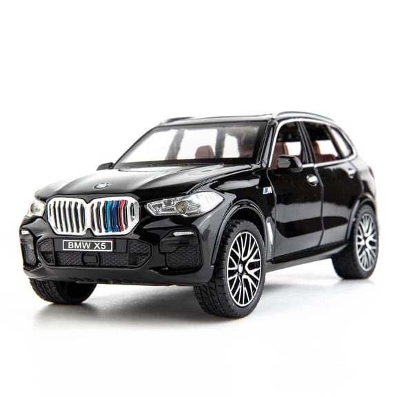 BDTCTK 1:32 Comapatible for X5 SUV Model Car Toy, Zinc Alloy Pull Back Toy car with Sound and Light for Kids Boy Girl Gift(Black)