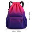thumbnail image 2 of Mochila de playa deportiva de color degradado con bolsillo con cremallera bolsa deportiva para hombres y mujeres, 2 of 6