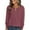 Mauve, variant on Women's Long Sleeve Waffle Knit Shirts Fall Casual Button Up Henley V Neck Tunic Tops Loose Fit Basic Tees