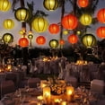 thumbnail image 5 of YLZSXIO Paper Lanterns, 6" 8" 10" 12" Paper Lanterns with Lights for Indoor and Outdoor,Party Supplies for Wedding Graduation Farewell Disco Party Decorations Black/Gold/Red 12pcs, 5 of 16