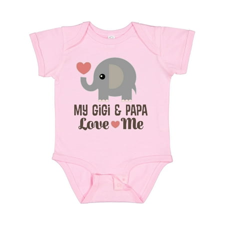 

Inktastic My Gigi and Papa Love Me Gift Baby Boy or Baby Girl Bodysuit