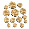 thumbnail image 1 of Hello Summer Wood Mini Charms Shapes DIY Craft Jewelry - No Hole - 18mm (17pcs), 1 of 7